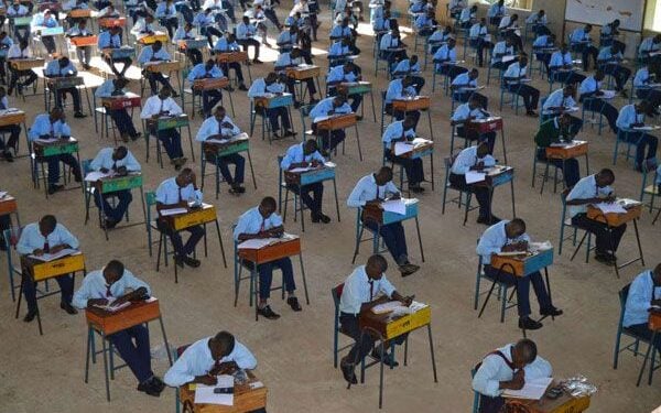 Kenyan students studying in class